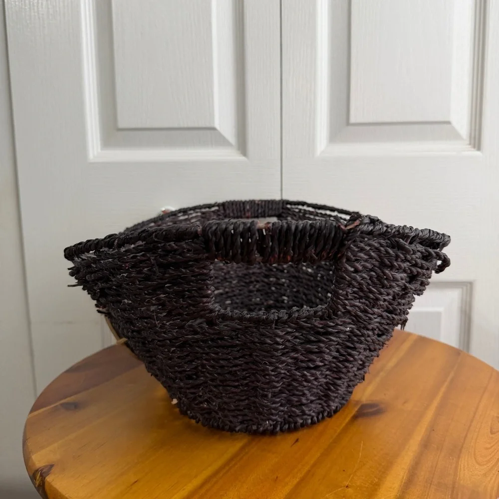 Mainstays purple oval woven basket with‎ chalkboard